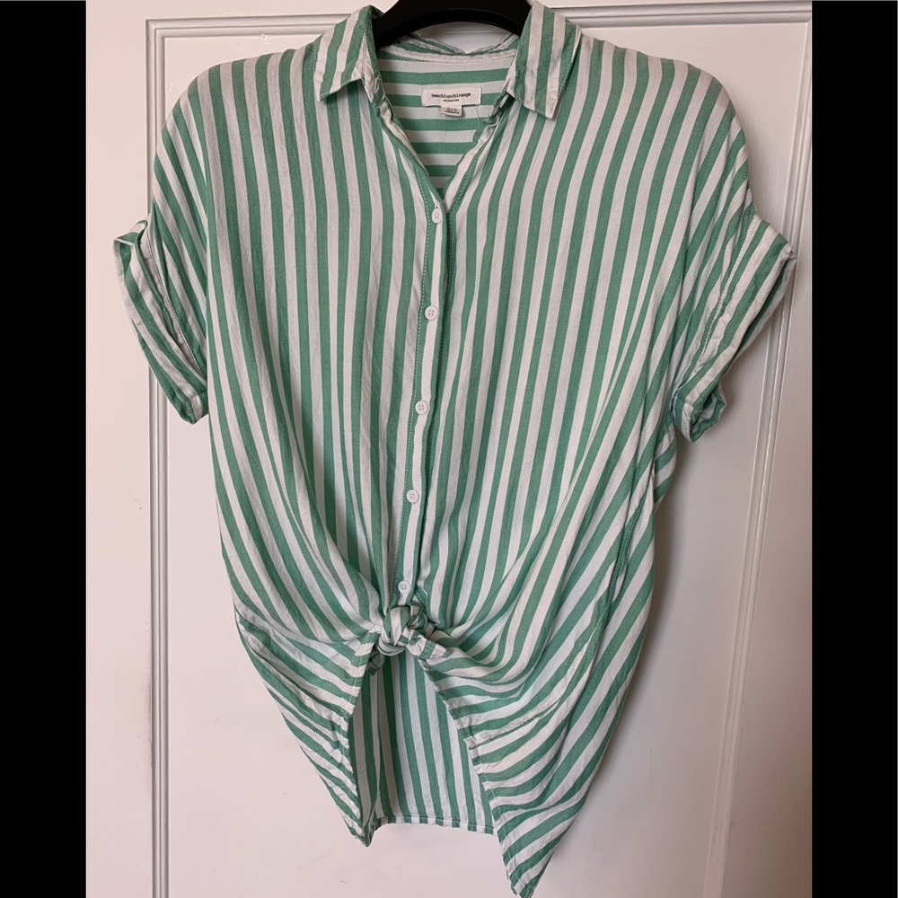 BeachLunchLounge striped button up